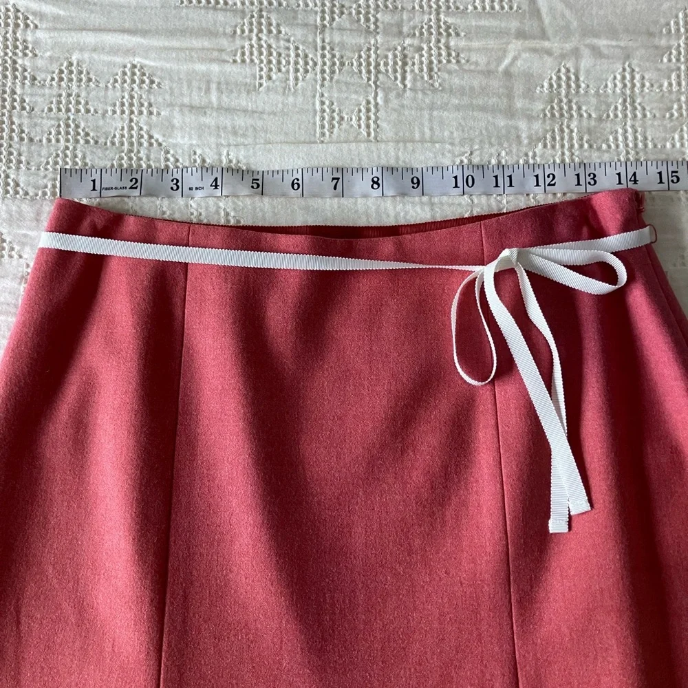J CREW Wool Blend A-Line Salmon Skirt Size 4 - Picture 6 of 10